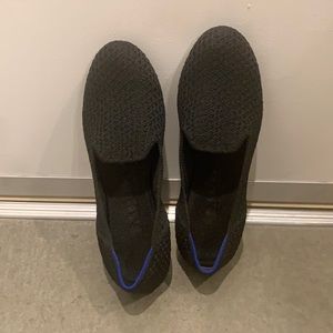 Rothys black honeycomb loafers, size 6